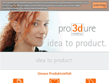 Tablet Screenshot of pro3dure.com